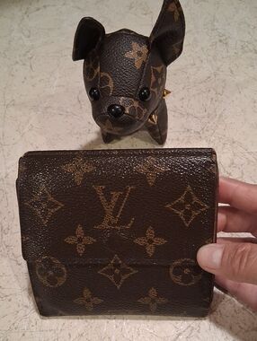 Louis Vuitton Monogram Brown Wallet With Chrome Hardware